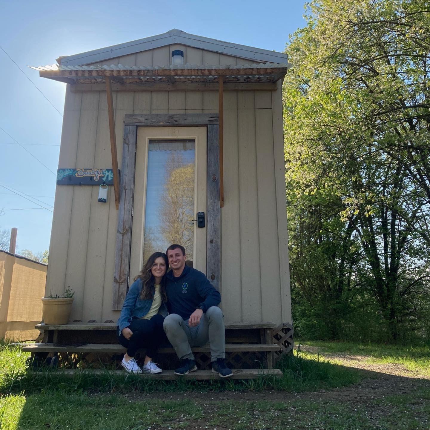 Celebrating Amanda's 24th birthday in a tiny house in Athens, OH.