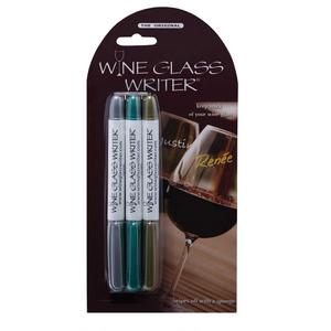 Wine Glass Writer 3-Pack Washable Markers in Silver/Green/Gold