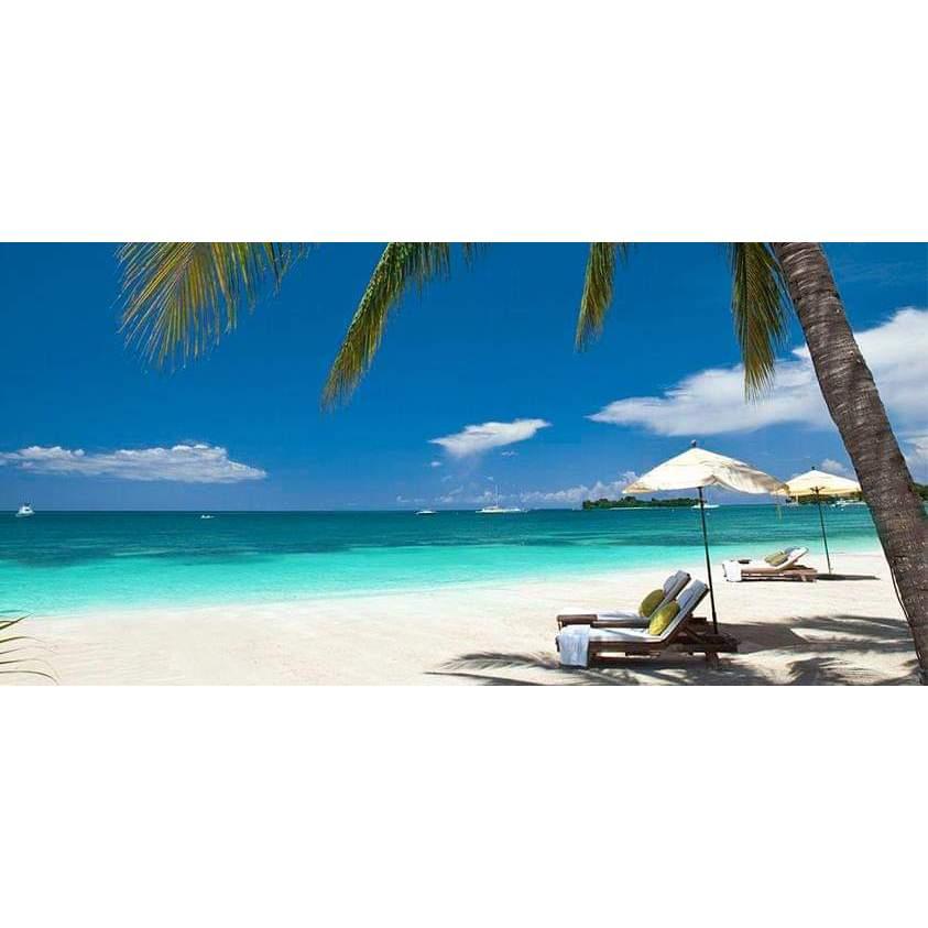 Golden rays, ocean waves, and island days