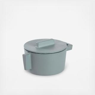 Terra.Cotto Bright Cast Iron Saucepot with Lid