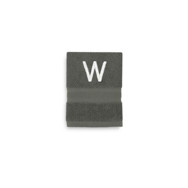 Wamsutta® Icon PimaCott® Monogram Washcloth in Slate