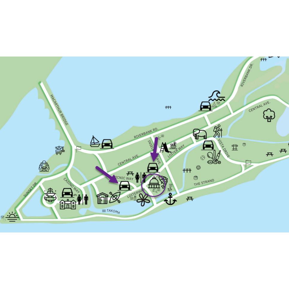 Belle Isle Parking Map