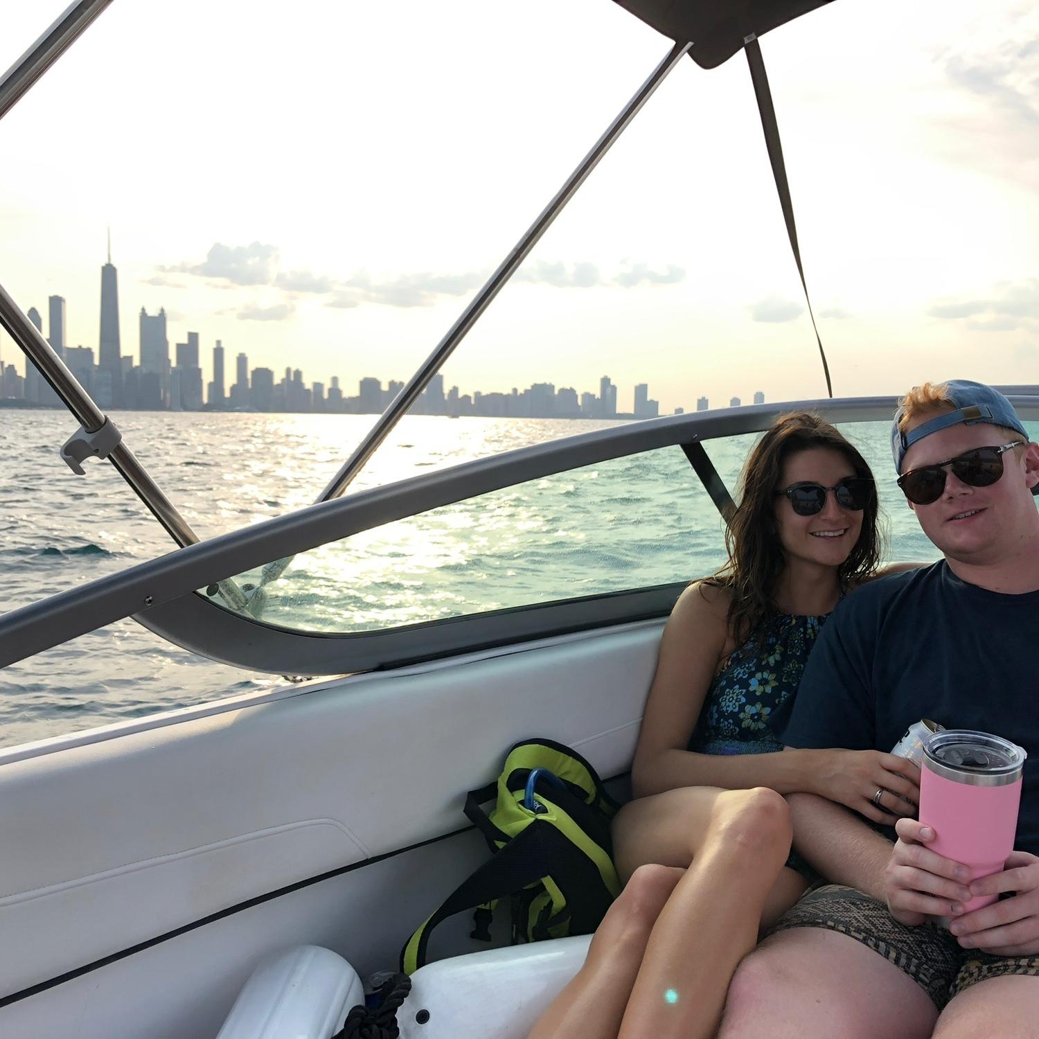 Boating on Lake Michigan is one of our favorite summer activities!