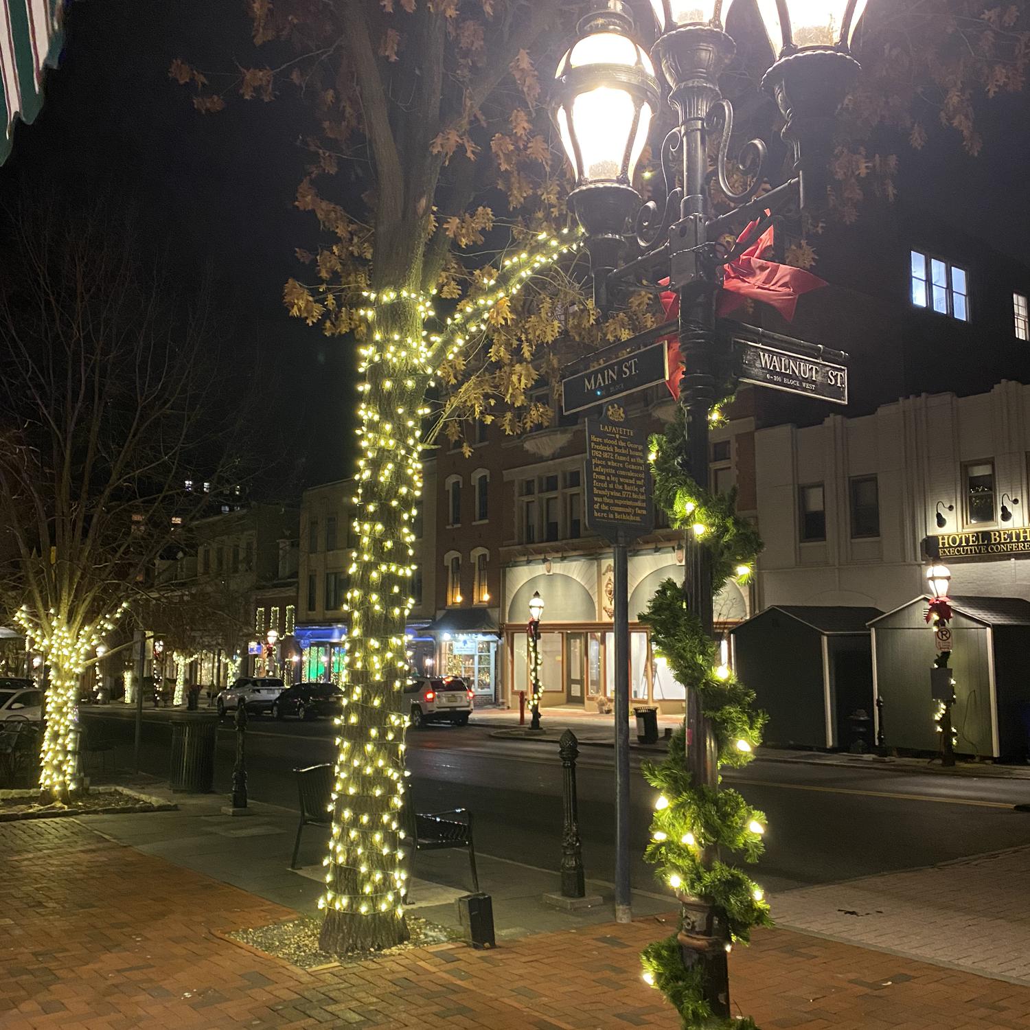 The exact spot Kyle proposed on the corner of W Walnut St and Main St in Bethlehem. The first place he ever saw Liz when she was walking toward him for their first date at McCarthy’s Red Stag.