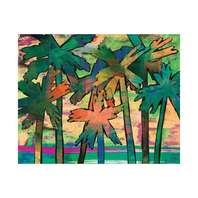 Psycho Palm Tree in Green 24" x 36" Metal Wall Art Print