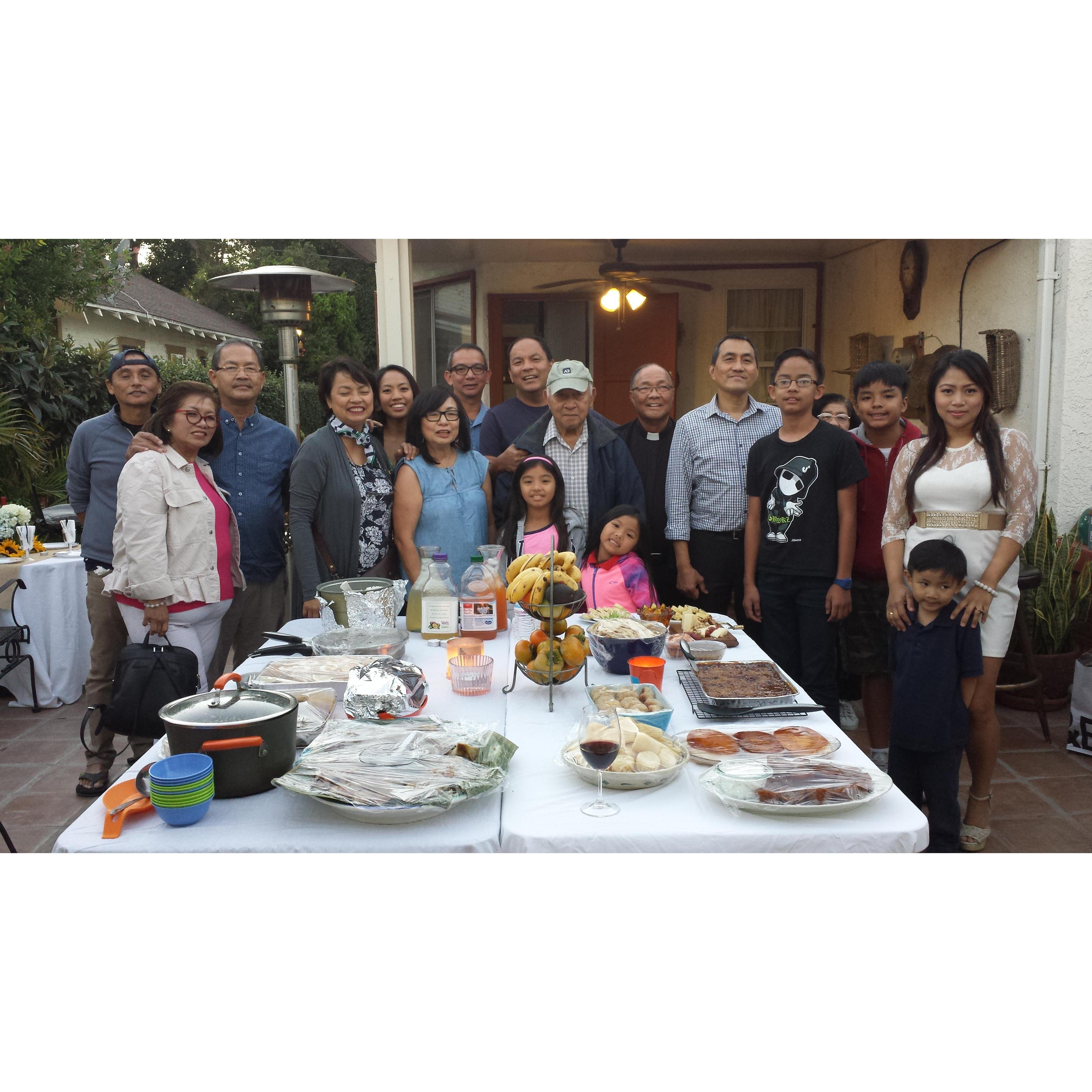 Aura's birthday, 2017 at our backyard