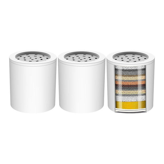 Cobbe 20 Stage Shower Filter Cartridge for Hard Water Showerhead Filters - 3 Pack Replaceable Cartridges - High Output Shower Water Filter for Chlorine and Harmful Substances Removal