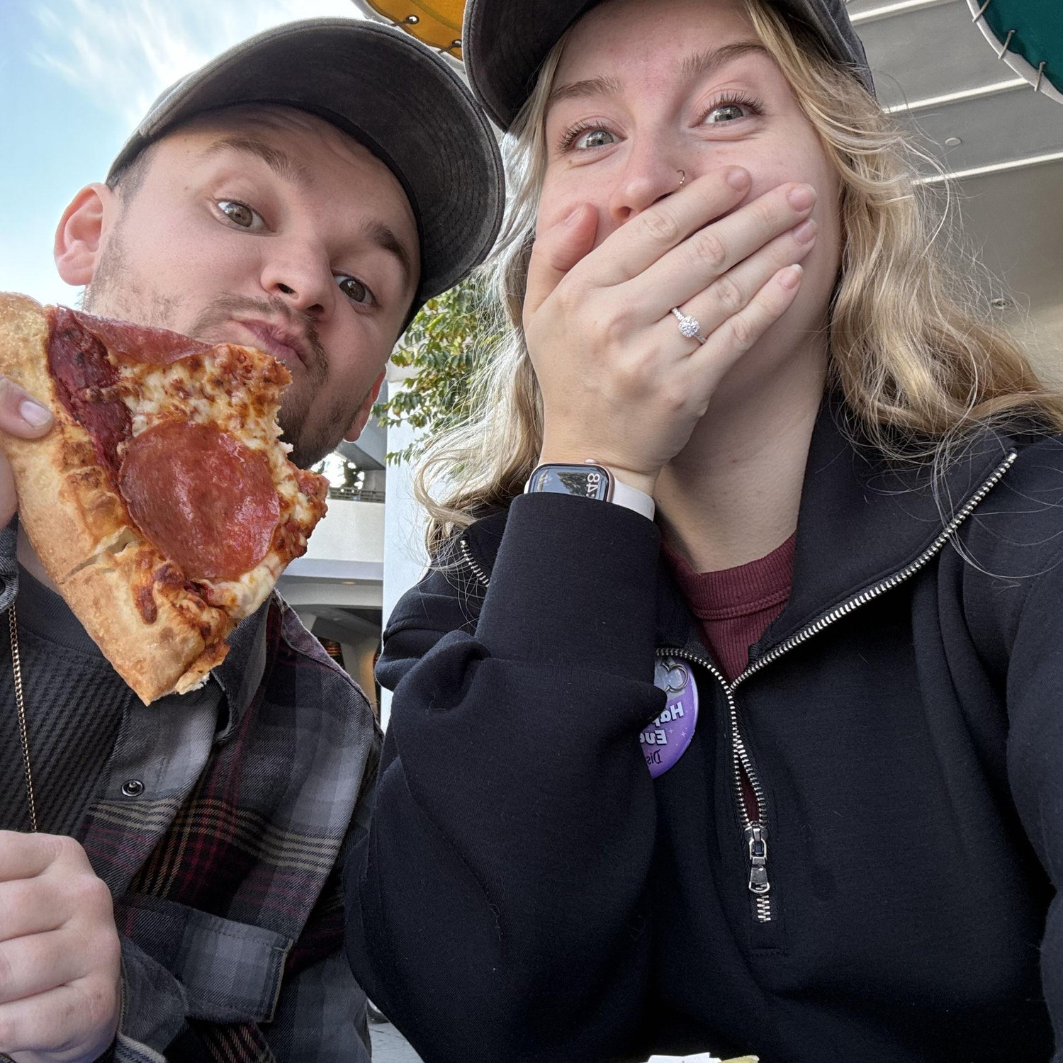 The very first photo we sent to announce to anyone our engagement!