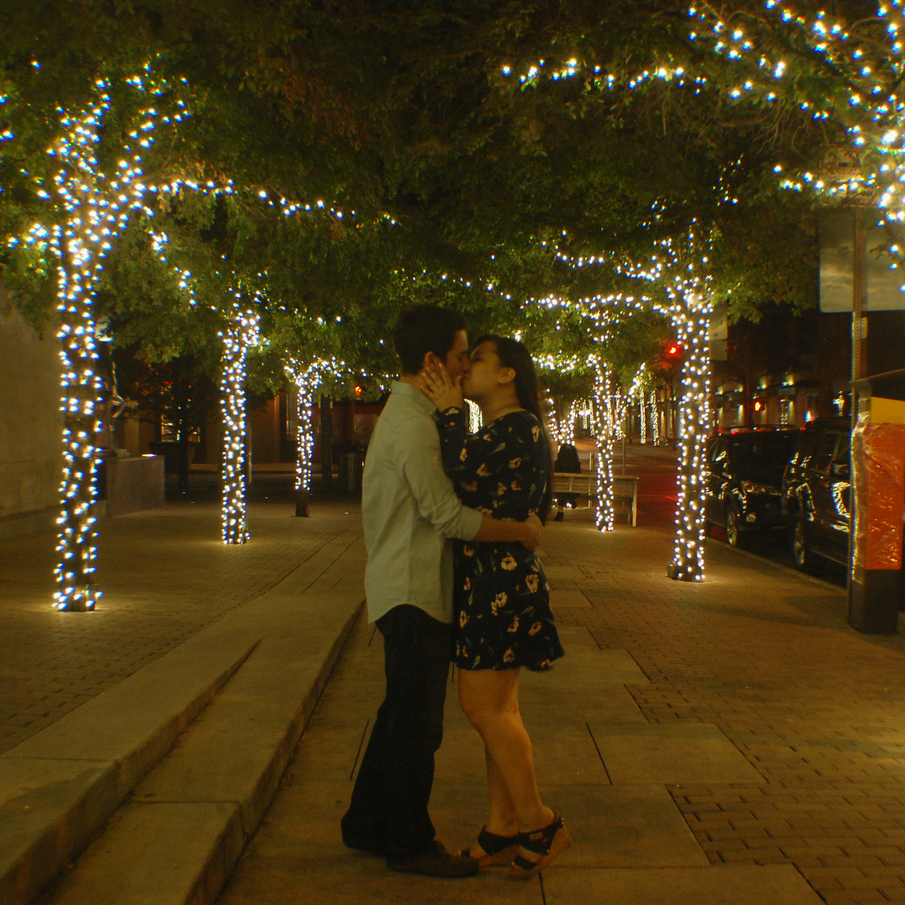 A romantic night in downtown Austin