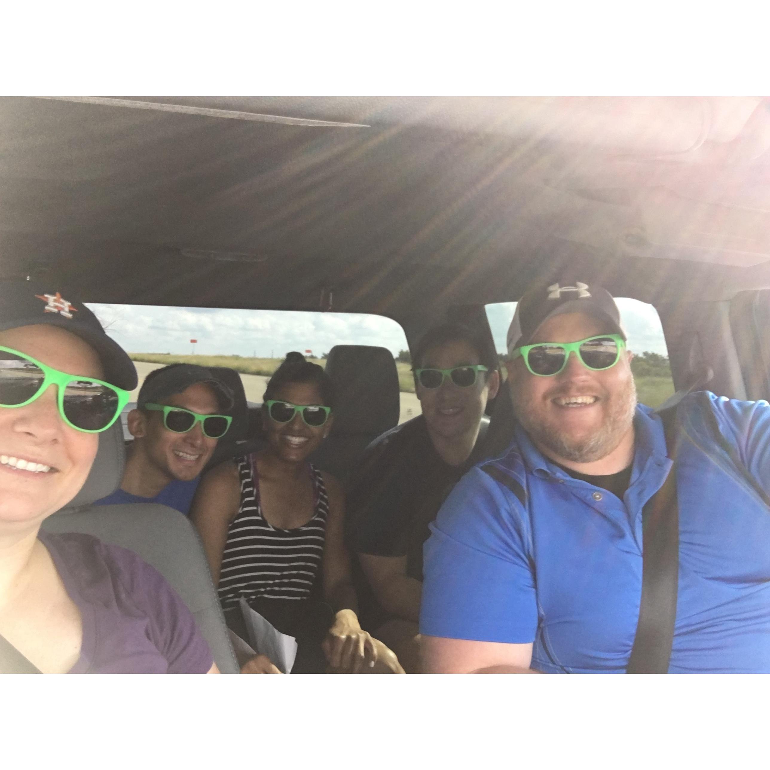 June 2017 - Schlitter-fun. You know you are officially one of a group when you have matching sunglasses on a road trip to Galveston!