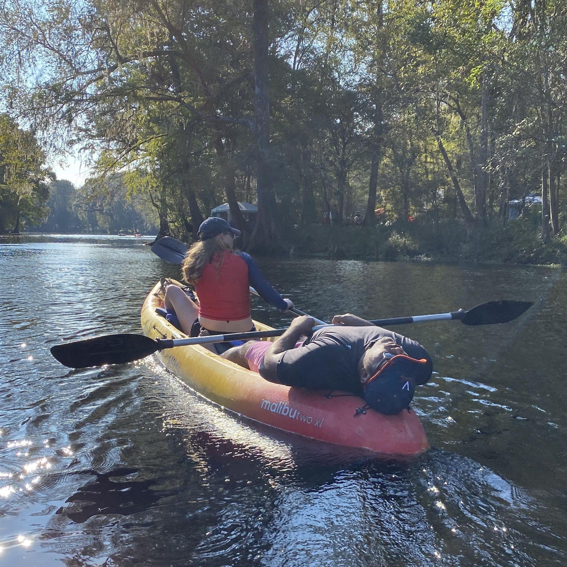 Kayaking through Ginnie Springs, FL, 2020