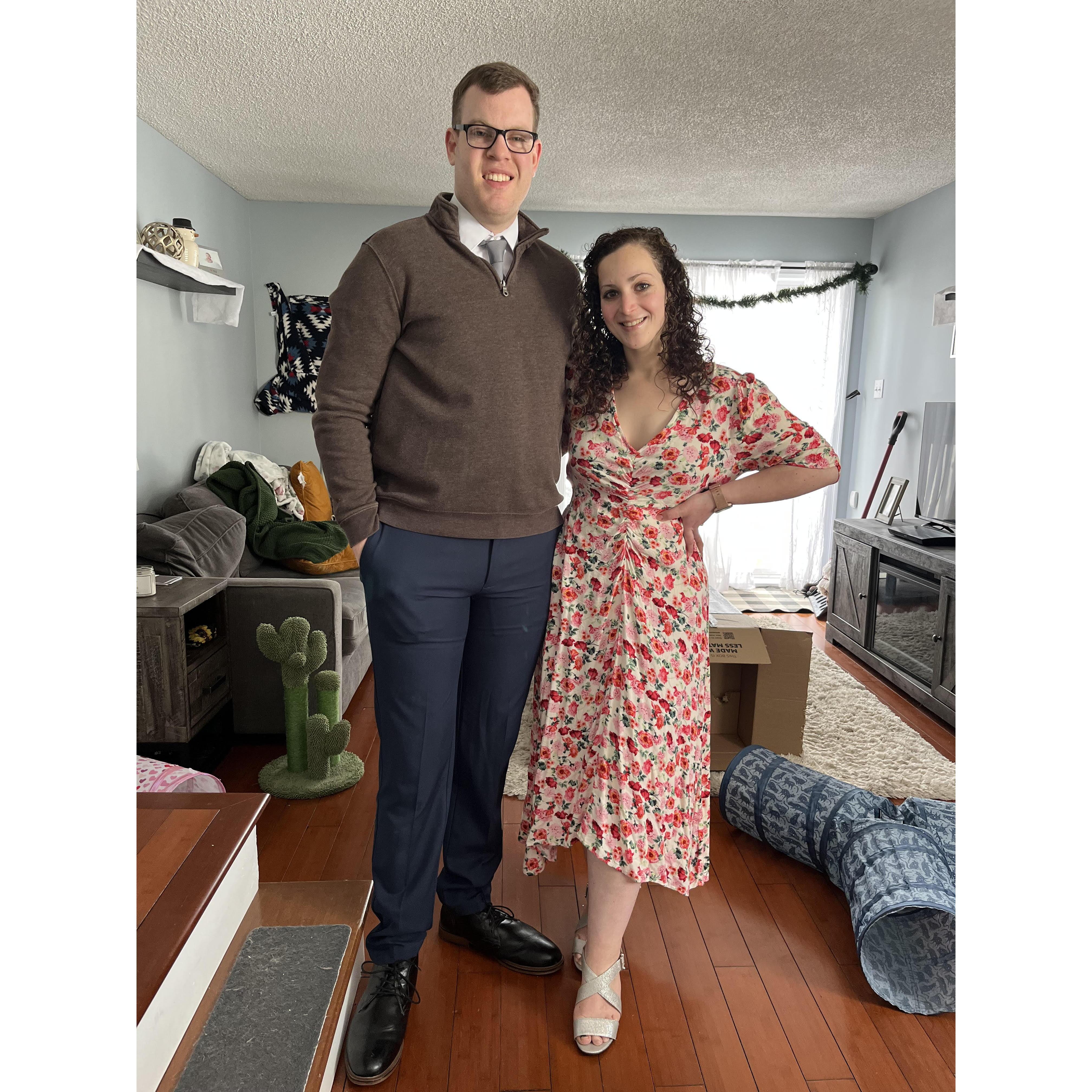 A sunny morning in our Sunday best!