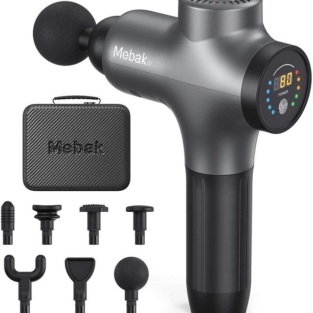 Massage Gun Deep Tissue Percussion Muscle Massager for Pain Relief, Super Quiet Portable Neck Back Body Relaxation Electric Sport Massager Mebak 3