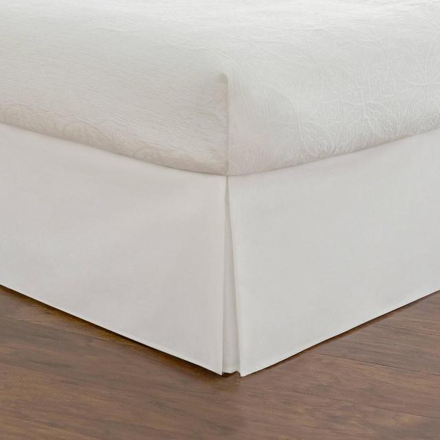 Full Tailored Poplin Bedskirt 18" Drop White - Fresh Ideas