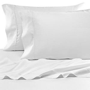 Eucalyptus origins - Eucalyptus Origins™ Tencel® Lyocell King Sheet Set in White Stripe