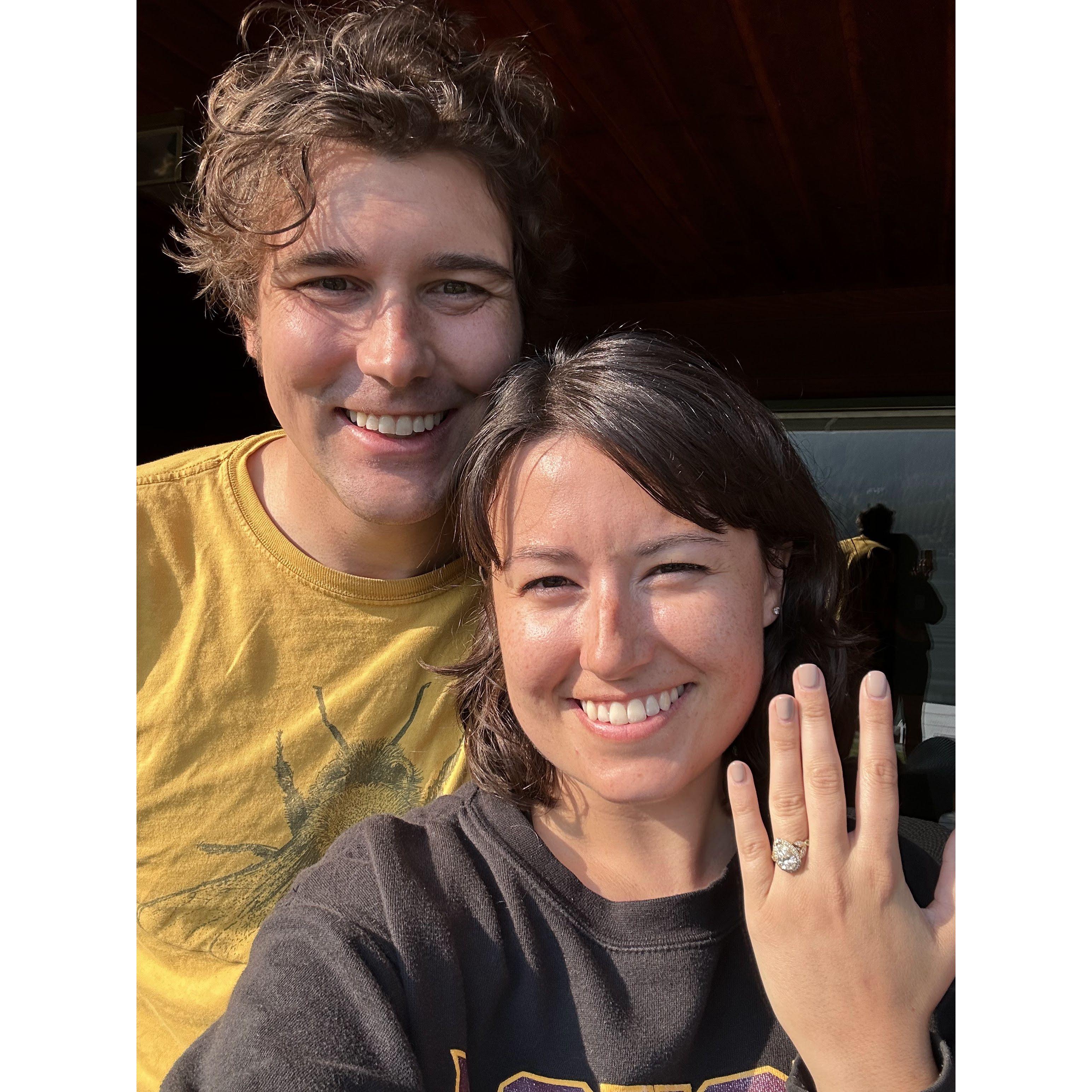 Morning after Tess said yes! Telling the family and friends.