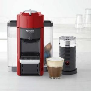 Nespresso Vertuo Coffee & Espresso Machine by De'Longhi with Aeroccino, Red