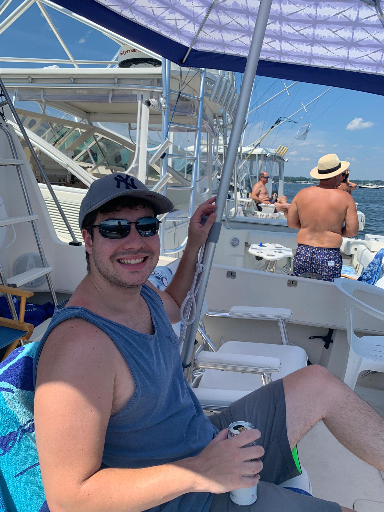 Boat day on the Long Island Sound with Mary Beth, Lee, Keith, and Brandon.