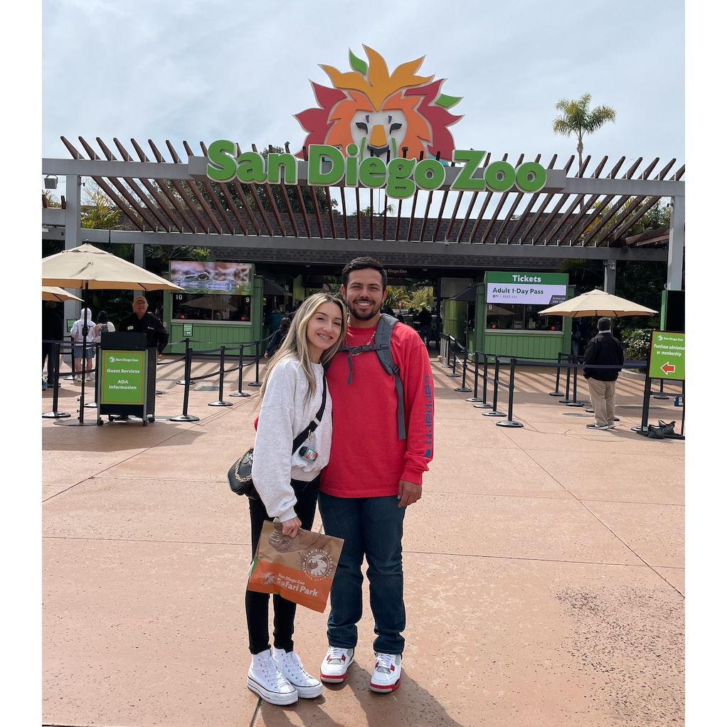 Our first time at the San Diego Zoo together.