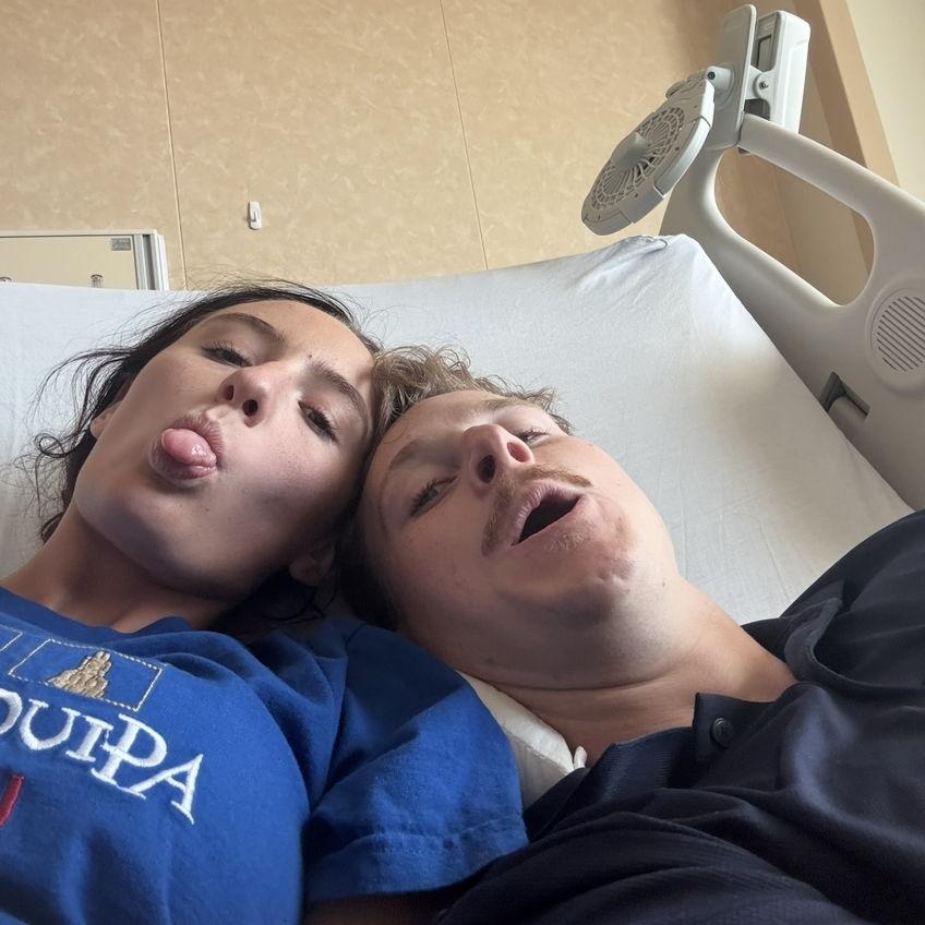 We spent our honey moon in the hospital because Tessa had to get her appendix out.