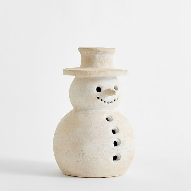 Terracotta Snowman Small