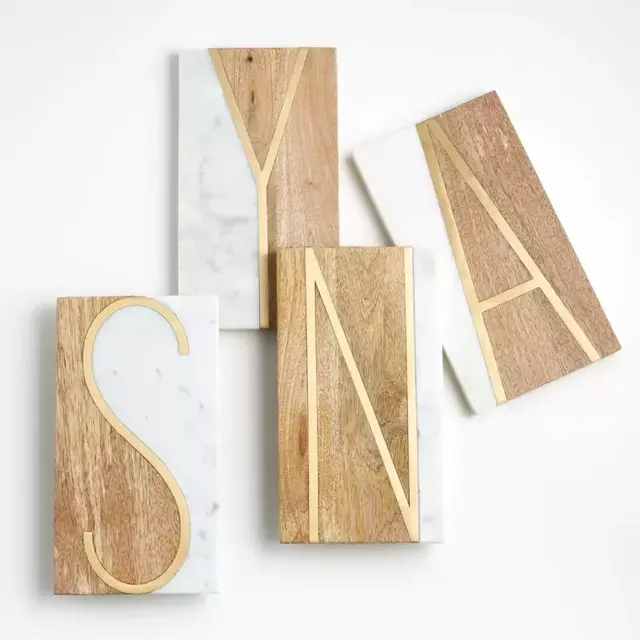 "B" Monogrammed Serving Board