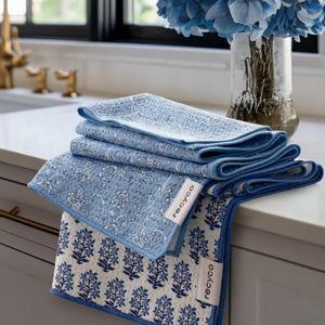 Waffle Kitchen Towel Set of 2 - Porcelain Blue