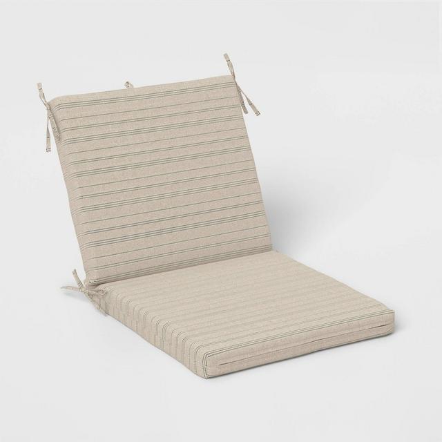 21"x43" Striped Woven Outdoor Chair Cushion Tan - Threshold™