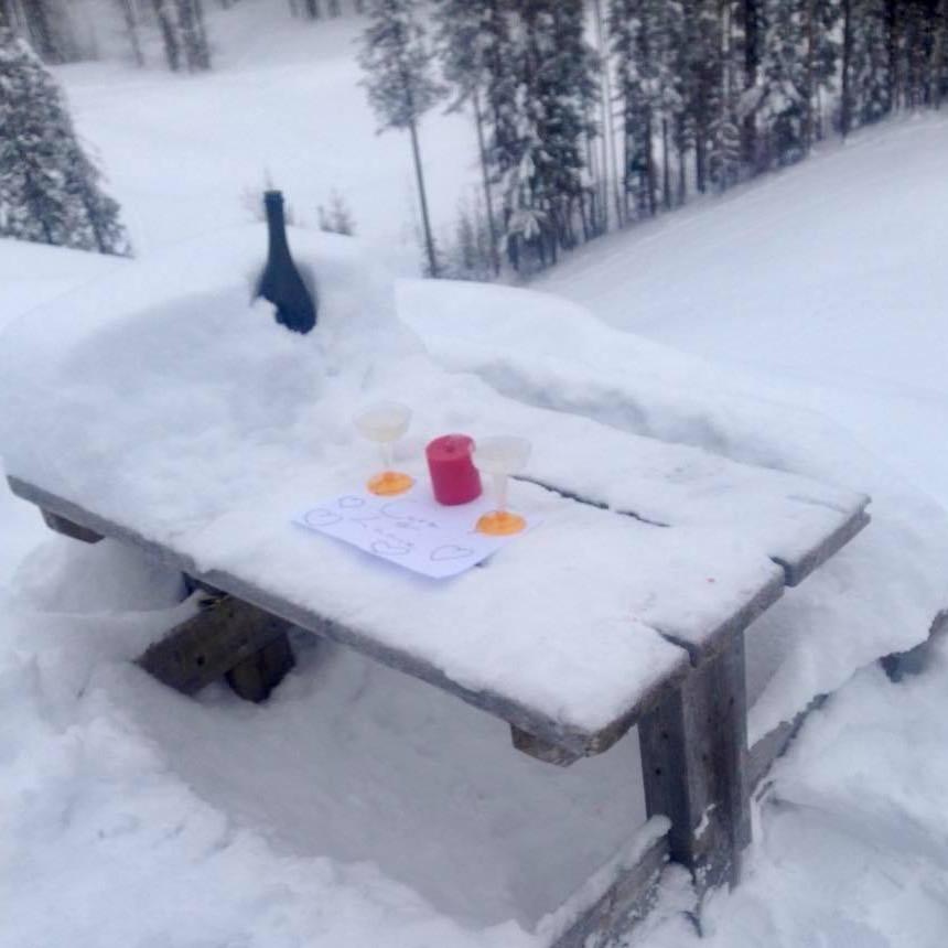 Champagne in the woods??? Yes please!