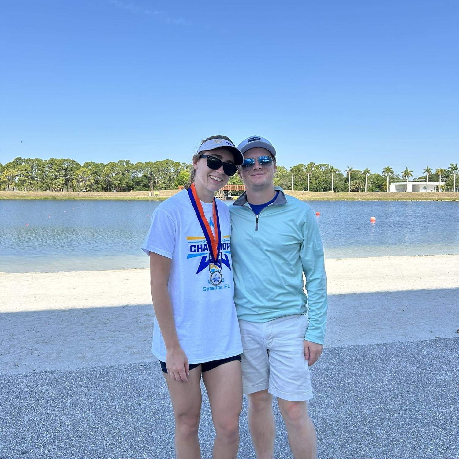 Sean went to see Kristen's last race ever at Nathan Benderson Park...as you can tell it was a successful race!