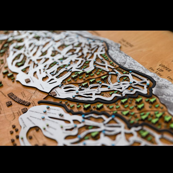 Kirkwood Wooden Ski Map