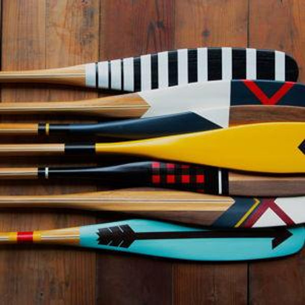 Sanborn Painted Canoe Paddle