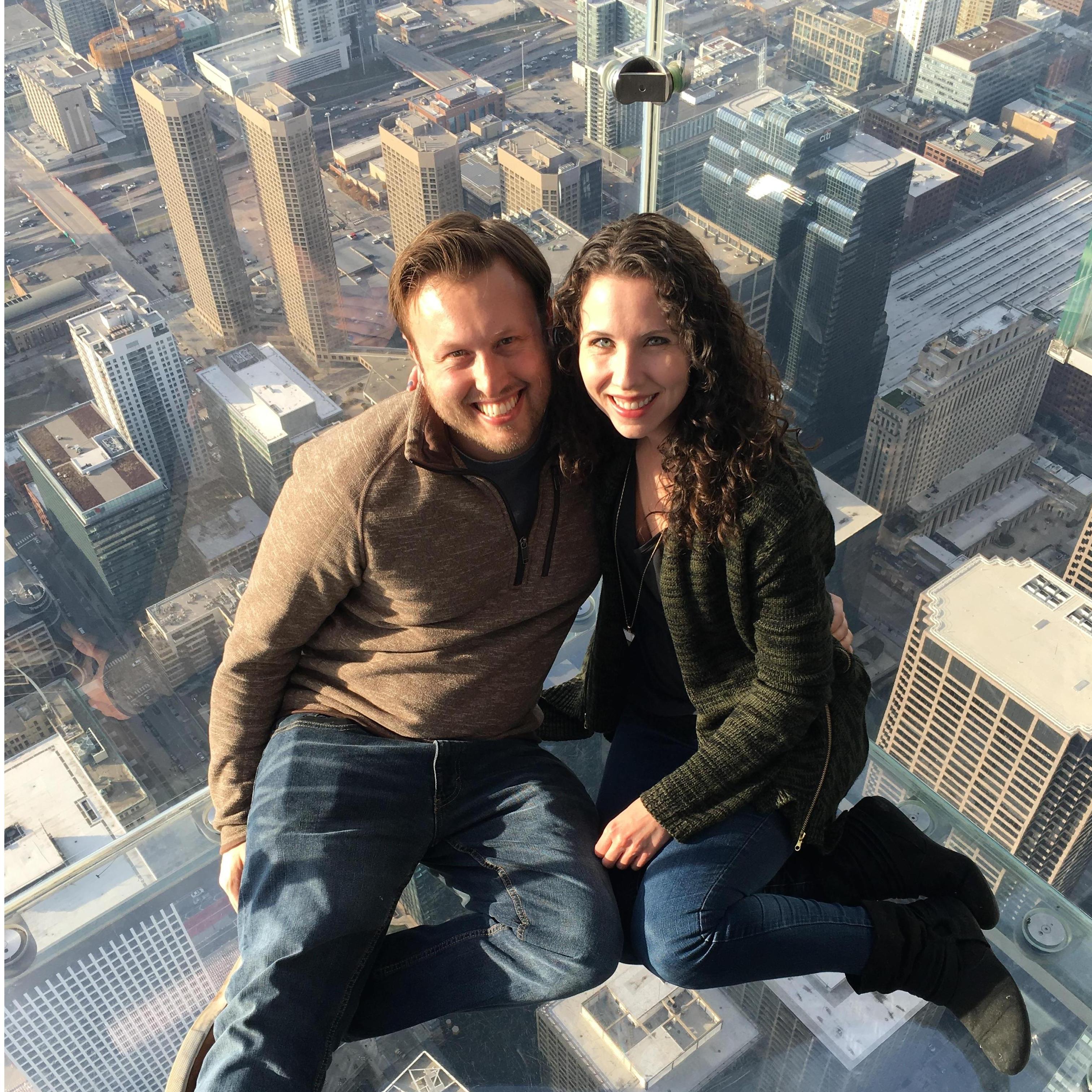 Hanging out at the top of the Willis Tower in Chicago. December 2017