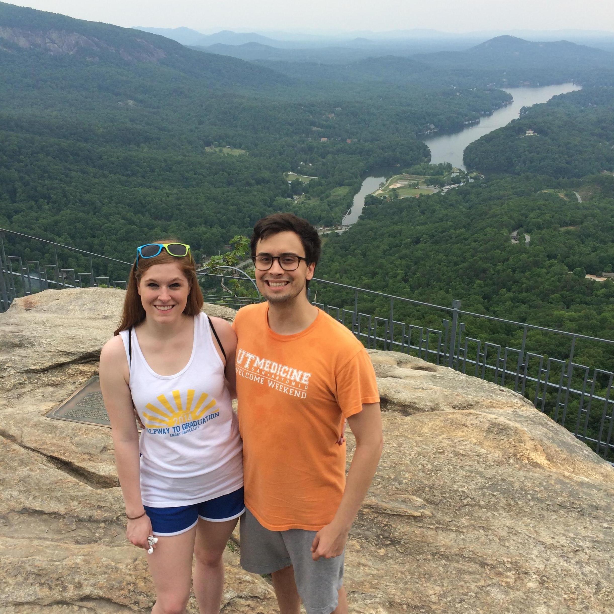 May 2016, Chimney Rock, NC: Exploring the Blue Ridge Parkway together (and Rocky falling in love with Asheville)