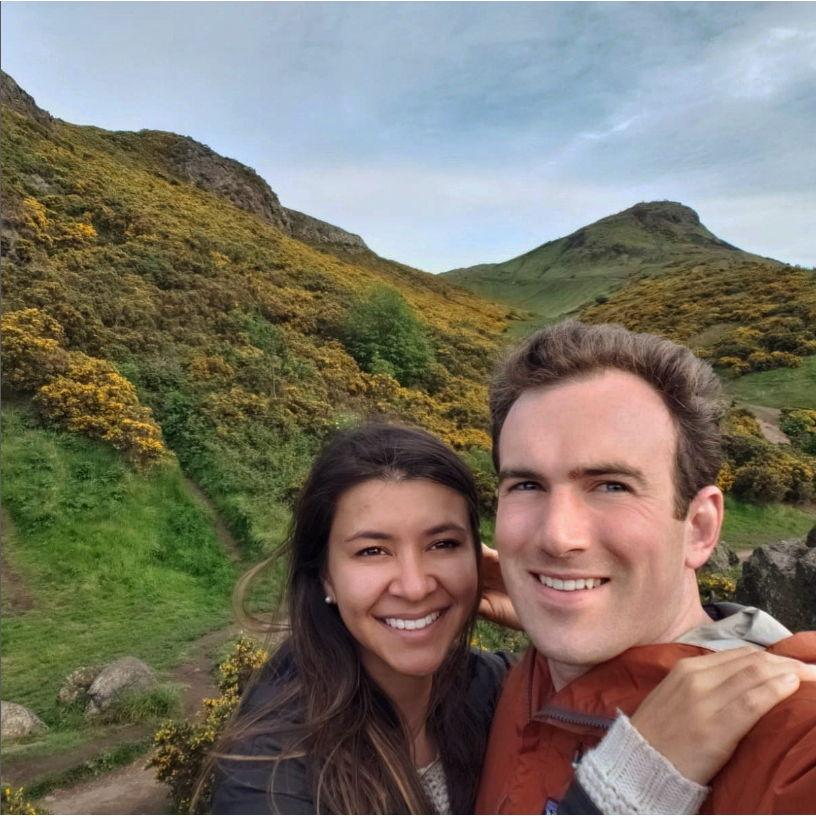 Hiking in Scotland. Edinburgh, Scotland. 2019.