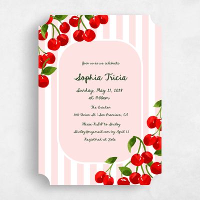 Pink Ticket Wedding Wedding Shower Invitation - Mairwen Portrait