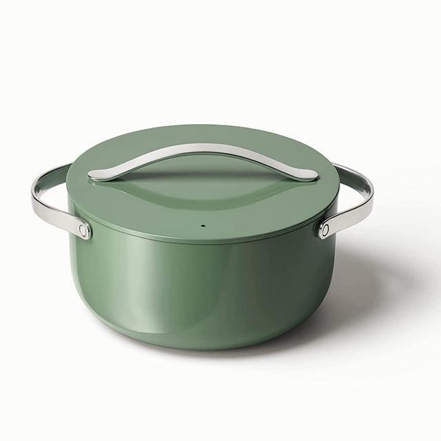 Caraway Nonstick Ceramic Dutch Oven Pot with Lid (6.5 qt, 10.5") - Non Toxic, PTFE & PFOA Free - Oven Safe & Compatible with All Stovetops (Gas, Electric & Induction) - Sage