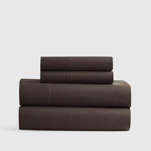 Classic Organic Percale Sheet Set King Size in Espresso