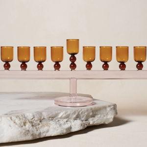 Glass Chanukiah