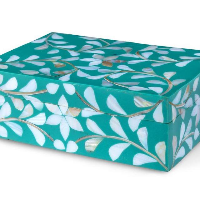 Mother-of-Pearl Box — Turquoise