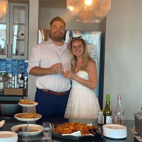 This was taken at our engagement party!