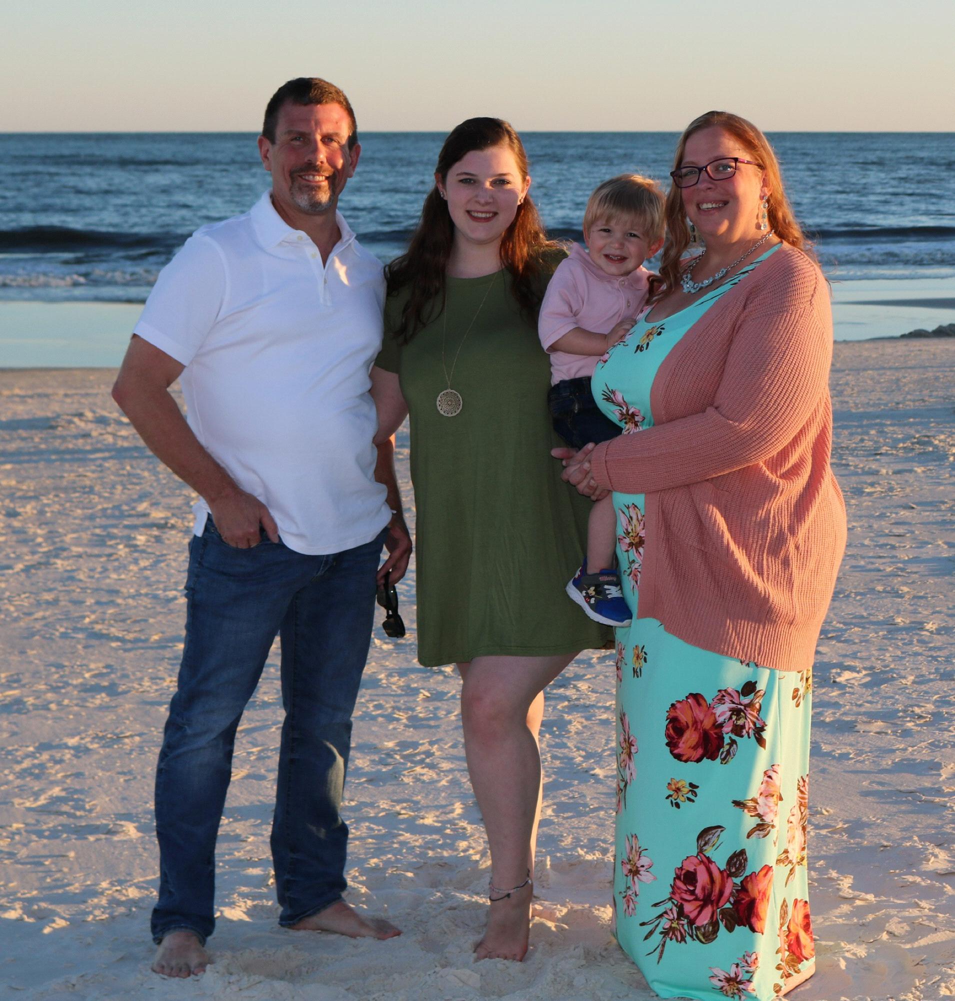 Family beach photos. April 20 2019. Gulf Shores. The day I said Yes.
