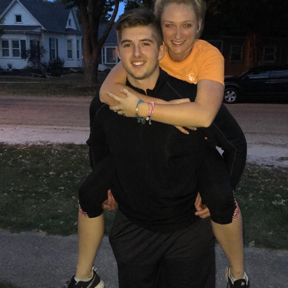 Austin helped my family move into our new house! He got to meet my mom, sister, aunt, and grandma!