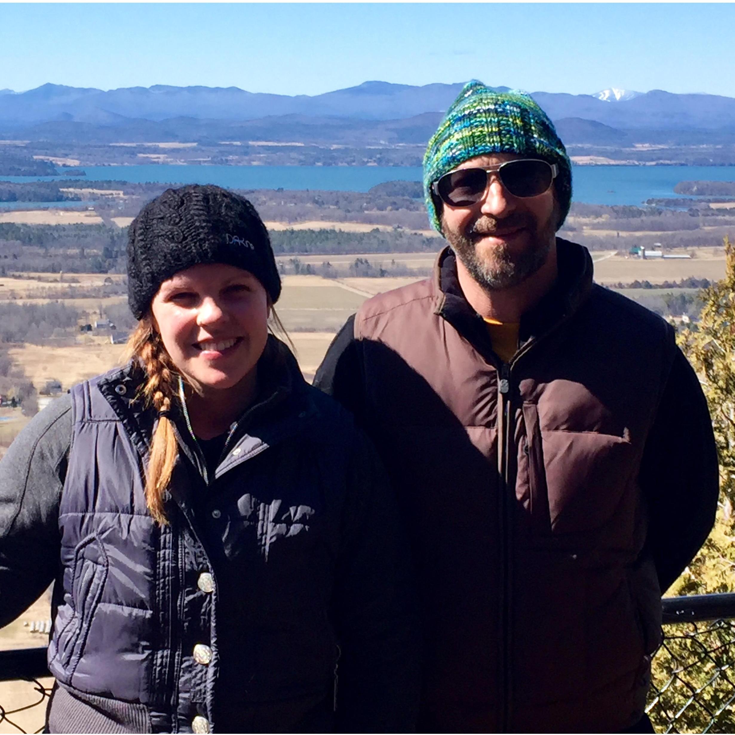 Michelle took PG on their first small hike in Vermont on Mount Philo. This was their first picture together.