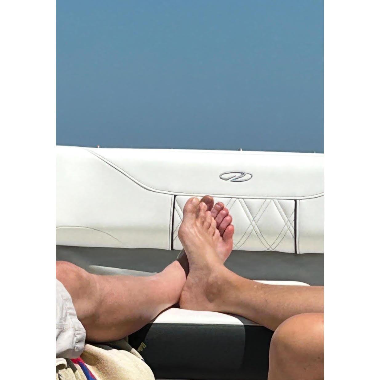 No foot fetish but funny how our feet favor each other. We can share shoes! lol