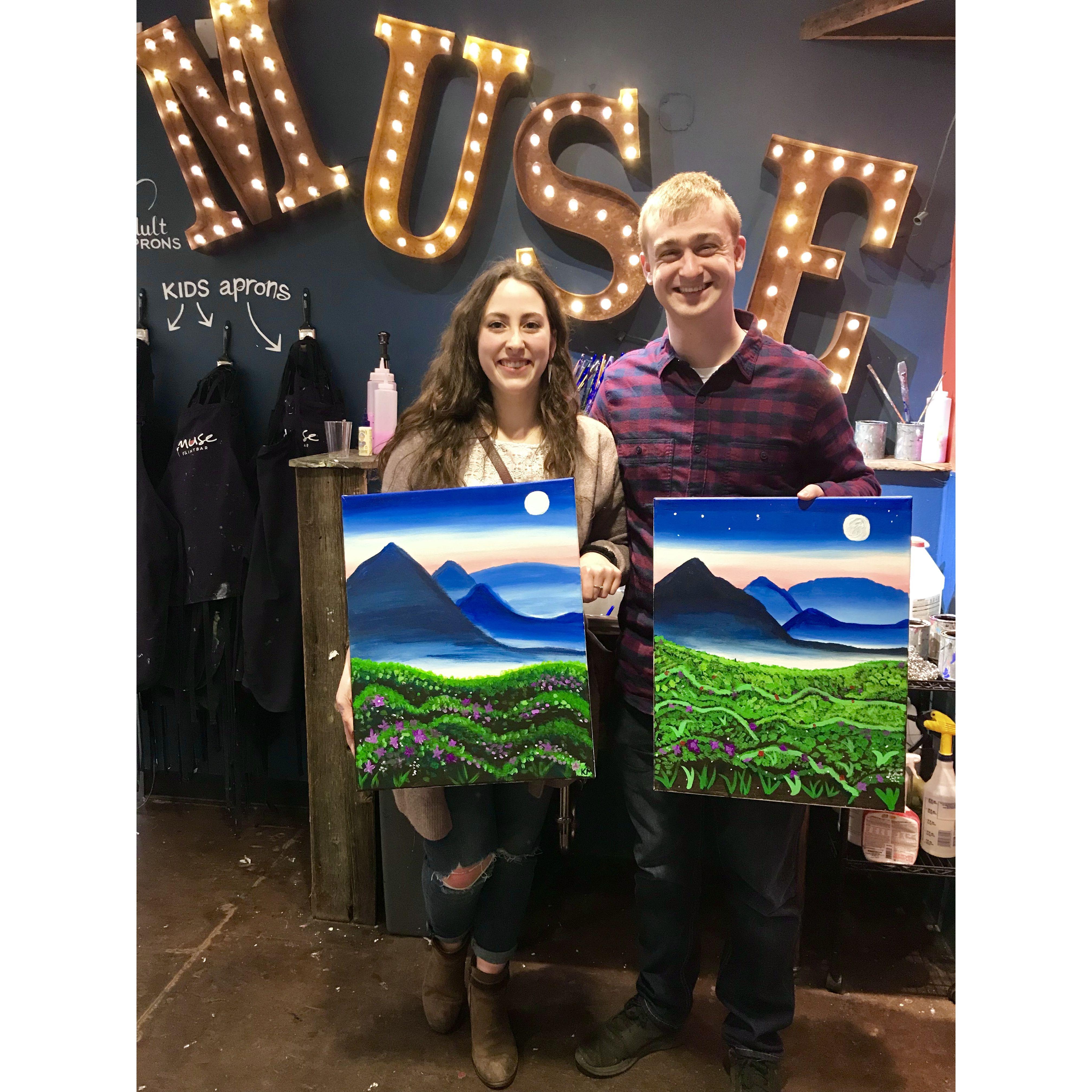 March 2019 - channeling our inner Bob Ross 🎨