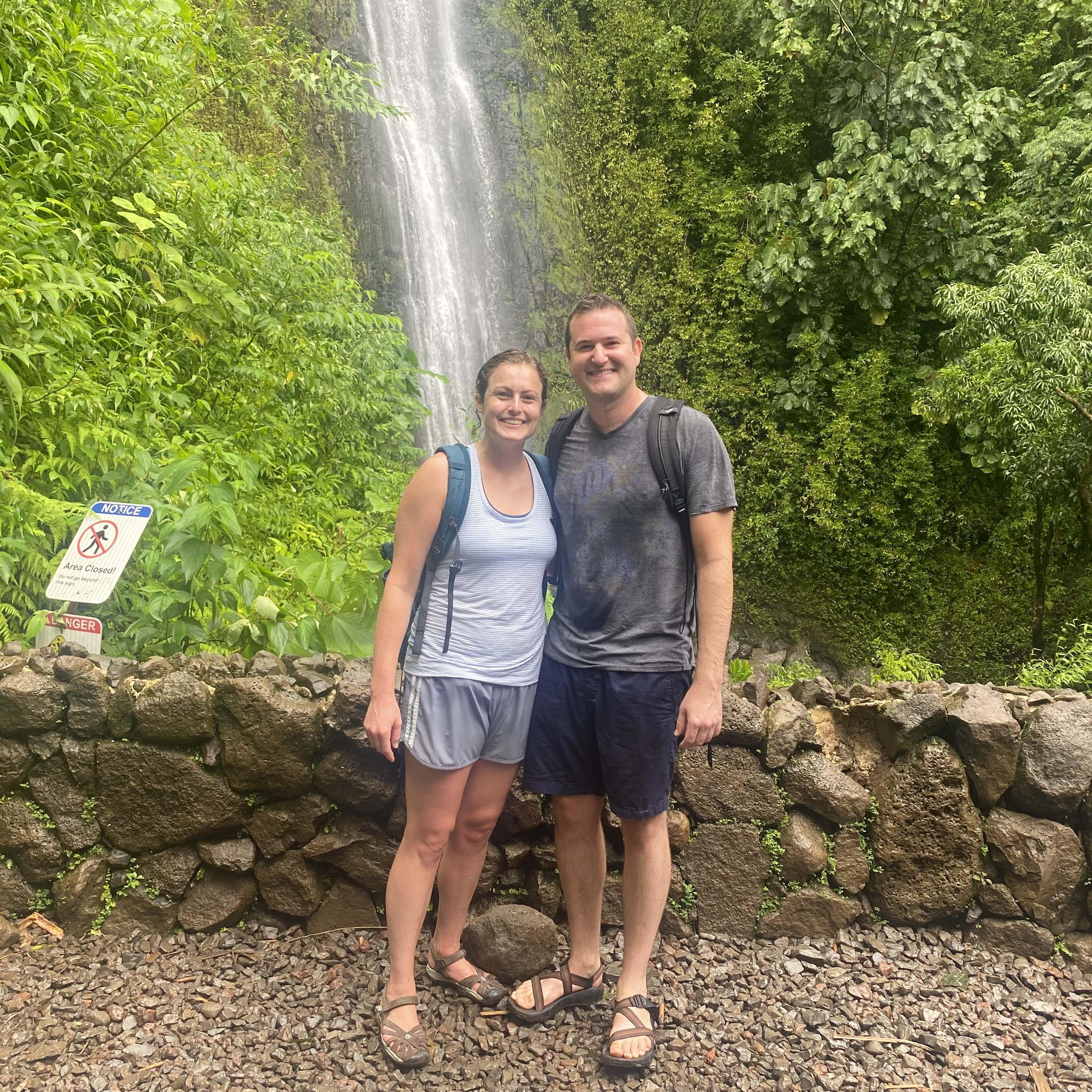 At Manoa Falls in Oahu, Hawai'i! 