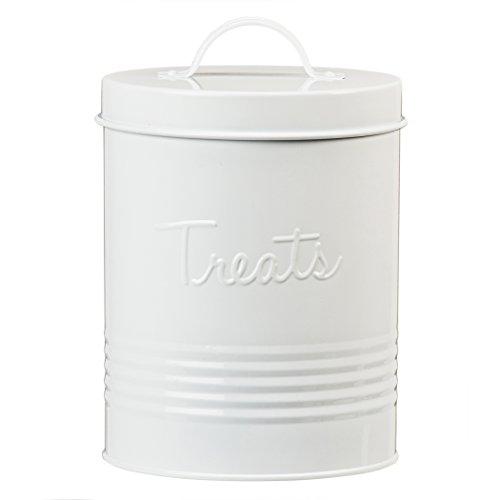 Amici Home A7YY024WR Retro Treats White Canister, White-72, Large/72 oz