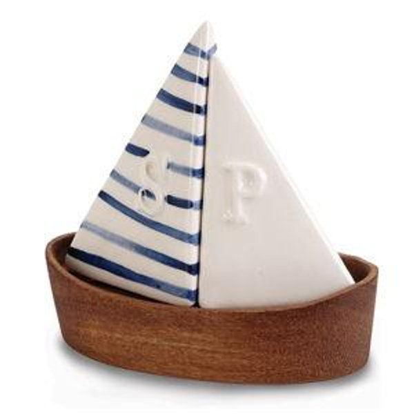 Mud Pie Sailboat Salt and Pepper Shaker