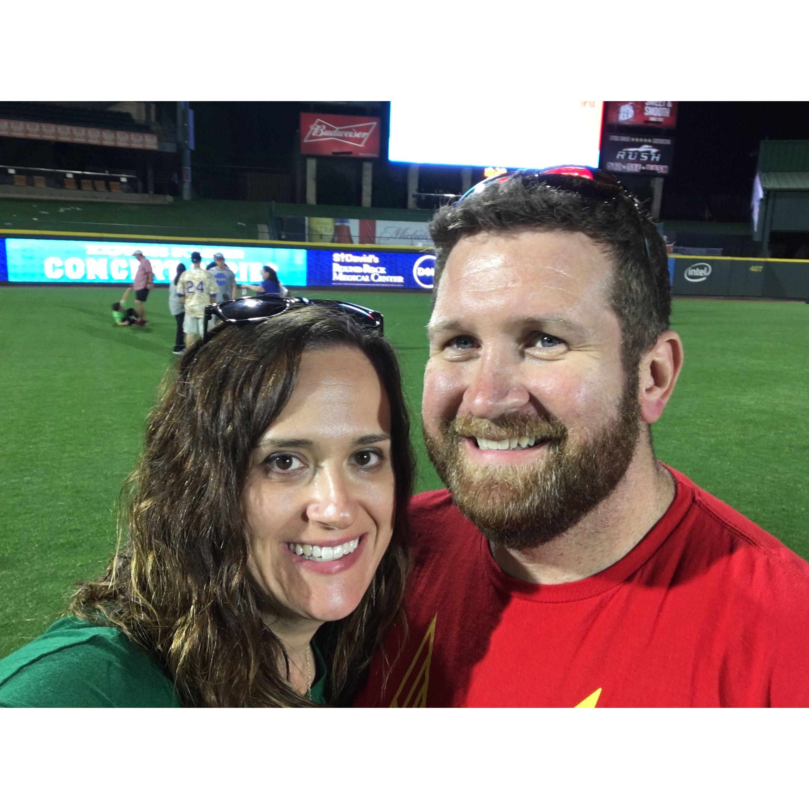 Night out at Dell Diamond to see the Round Rock Express and The Spazmatics.